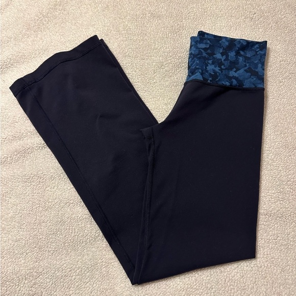 Lululemon Blue Groove Yoga Pants Wide Leg Flare High Rise Leggings - Picture 13 of 13